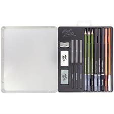 Mont Marte MMGS0033 Signature Sketch & Draw Collection Sketching Set 17 Pieces