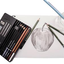 Mont Marte MMGS0033 Signature Sketch & Draw Collection Sketching Set 17 Pieces