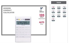 Deli Touch Series EM01211 Acrylic Keys 12-Digits Desktop Calculator