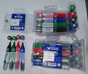 Pilot V Board Master 4 Assorted Colour Whiteboard Marker Wallet