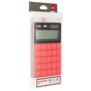 Deli Touch Series E1589 Acrylic Keys 12-Digits Desktop Calculator