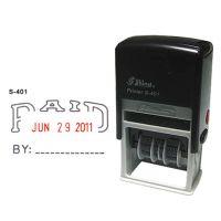 Shiny S-401 Self-Inking PAID Stamp with Adjustable Date