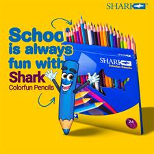 Shark Thunder Full Size Colour Pencils