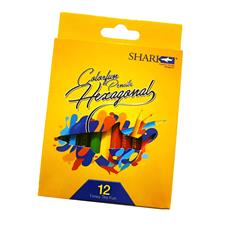 Shark CPH-1012 Hexagonal Half Size 12 Colour Pencils