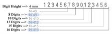 Shiny 8 to 16 Digits 4mm Manual Numbering Stamp