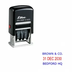 Shiny S-302D Self-Inking Mini Date Stamp