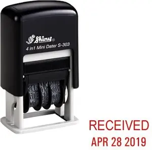 Shiny S-303 4-in-1 Mini Dater with Paid/Received/MFG/EXP