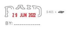 Shiny S-401 Self-Inking PAID Stamp with Adjustable Date