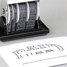 Shiny S-68 PAID Stamp with Adjustable Date