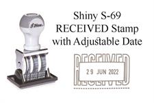 Shiny S-69 RECEIVED Stamp with Adjustable Date