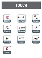 Deli Touch Series EM01211 Acrylic Keys 12-Digits Desktop Calculator
