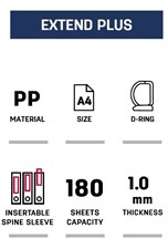 Deli Extend Plus E5381 3/4 Inch A4 2D-Ring Binder File