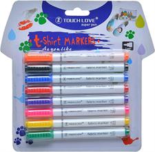 Touch Love Super Pen FZB-001 T-Shirt Fabric Markers 08 Colours