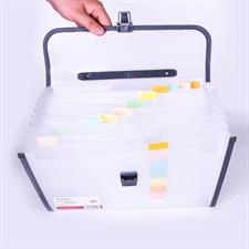 Tranbo EF12B FC 13 Pockets Expanding File with Handle