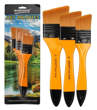 Worison W-FA345 Art Flat Brush 30, 40, 50 mm 3 Pcs Set