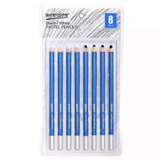 Worison WN-WB8 Black and White Soft Pastel Pencil 8 Pcs