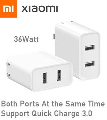 Xiaomi 36W Dual USB QC 3.0 Wall Charger