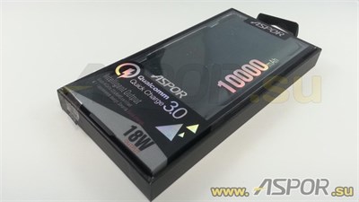 Aspor Power Bank 10000mAh Q388 / Qualcomm Quick Charge 3.0