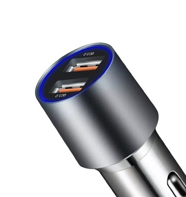 LONGXUN LX-C2 36Watt Dual USB QC3.0 Fast charging Car Metal Shell Charger