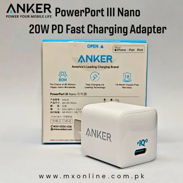 Anker A2633 - 20W USB-C PowerPort III Nano