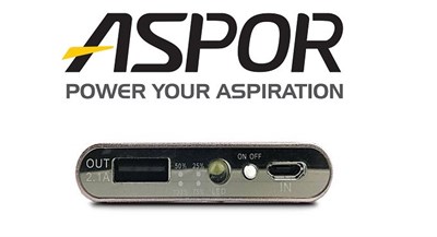 Aspor Air Series A383 Li-Polymer UltraSlim 10000mAh Powerbank