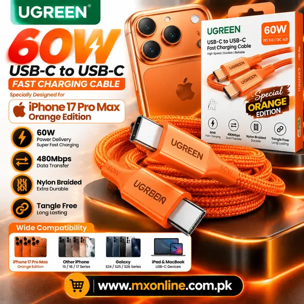 UGREEN L501 60W Special Edition – Premium Super Fast Charging & High-Speed Data Sync Cable | Ultra-Durable Design
