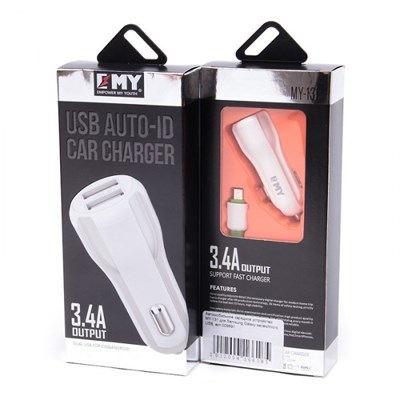 EMY MY-131 3.4A Auto-ID Fast CAR CHARGER