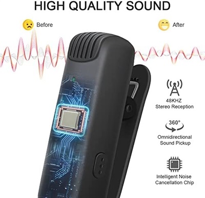 J11 360 Wireless Mini Lavalier ENC Microphone for Live Streaming Vlog Video  
