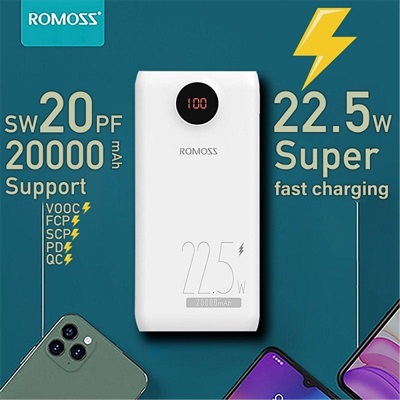 Romoss PHO20 20000Mah 22.5W Fast Charging PowerBank With Digital Display