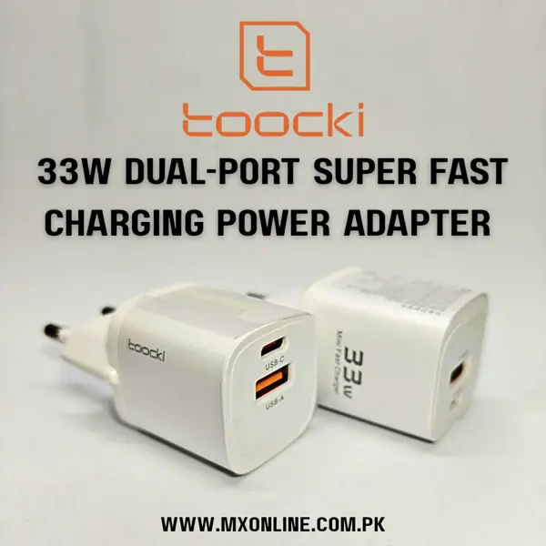 Toocki 33W GaN Dual-Port Super Fast Charging Power Adapter 