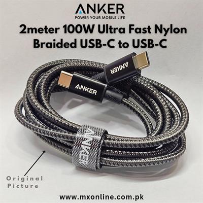 Anker 333 100W USB-C to USB-C 5A Super Fast Charging 2.0 Premium Nylon-Braided Data Cable 