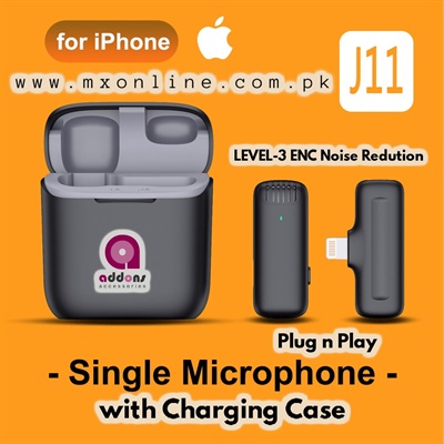J11 360 Wireless Mini Lavalier ENC Microphone for Live Streaming Vlog Video  