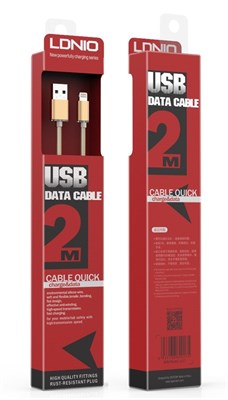LDNIO® LS 17 2meter Long FISH Wire Mixed Nylon Cable For iPhone 5s / 6s 