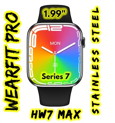 HW7 Max 45mm Series 7 Stainless Smart Watch 