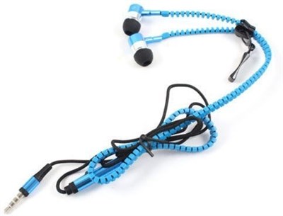 Brand NEW 3.5mm In-Ear Zip Zipper STEREO Hands Free Headphones Headset + Mic Earphones for iphone sa
