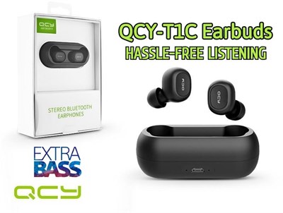 QCY T1C Bluetooth 5.1 ( Upgraded ) Wireless Music Earphones