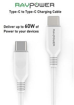 RAVPower RP-CB009 Type-C to Type-C Cables - White