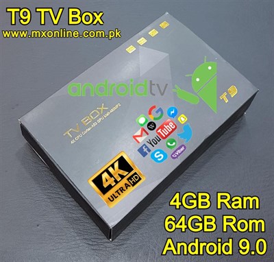 SMART BOX T9 4GB+64GB QUAD CORE 4K ULTA HD 9.0V