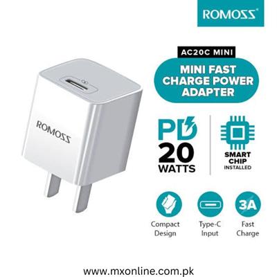 Romoss AC20C Mini 20W GaN USB-C Fast Charging Adapter
