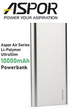 Aspor Air Series A383 Li-Polymer UltraSlim 10000mAh Powerbank