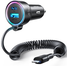 JOYROOM JR-CL08 45W 3-in-1 Wired Car Charger (Lightning)