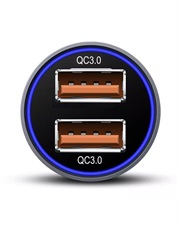 LONGXUN LX-C2 36Watt Dual USB QC3.0 Fast charging Car Metal Shell Charger