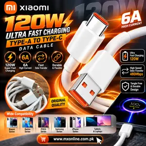 Xiaomi 120W 6A Ultra Fast Charging USB-A to Type-C Data Cable