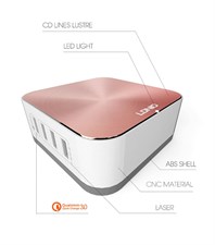 LDNIO A8101 50W Quick Charge 3.0 Technology 8-USB Output 10A Auto ID USB Charger