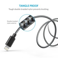 Anker® Nylon Braided USB Cable with Lightning Connector
