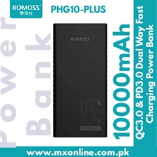 Romoss PHG10 Plus 18W 10000mAh QC 3.0 PD 3.0 Fast Charging Power Bank 