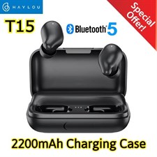 Haylou T15 Wireless Earbuds with 2200mAh Power Case