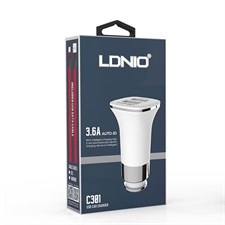 LDNIO C301 3.6A Double Auto-ID Usb Car Charger 