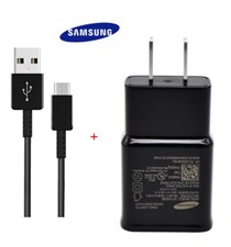 100% Genuine Samsung Galaxy S8 S8+ Fast Charger + 1.2M Type-C USB Data Cable 