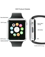 iCraze W08 - Smart Watch - For IOS & Android Smartphones - Black